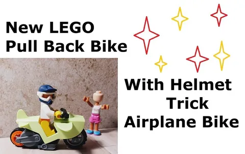 New LEGO Motorcycle PULL BACK Bike Airplane Green Flyer with Helmet Grn or OR