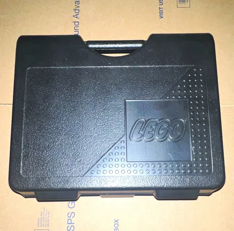 Vintage LEGO Storage Carry Case Black Hard Plastic 1997 Made in USA 12x10x3.5
