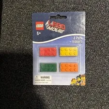 The Lego Movie 4 Pack Erasers