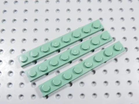 LEGO Lot of 3 Sand Green 1x8 Plates BM