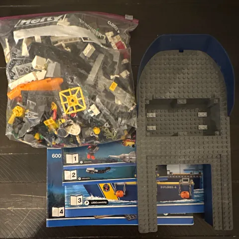 LEGO City 60095 Deep Sea Exploration Vessel Missing Minor Accessories, No Box