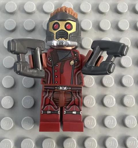 LEGO Marvel Star-Lord Minifigure sh0123 Guardians Galaxy 76021 Mask Blasters