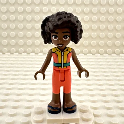 LEGO Friends Minidoll - Aliya in Coral & Yellow Wetsuit