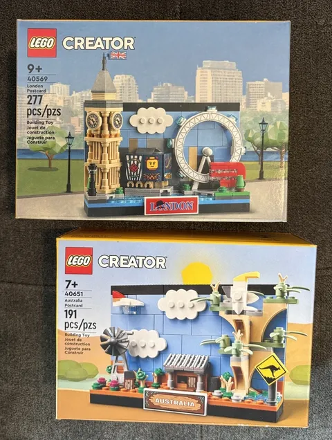 LEGO Creator Austraila & London Postcard sets 40569 & 40651 NEW SEALED
