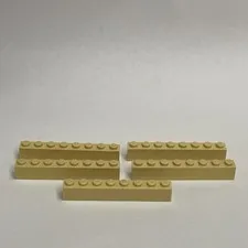 Lego 3008 Beige Replacement Add-on Pieces Parts Lot of 5