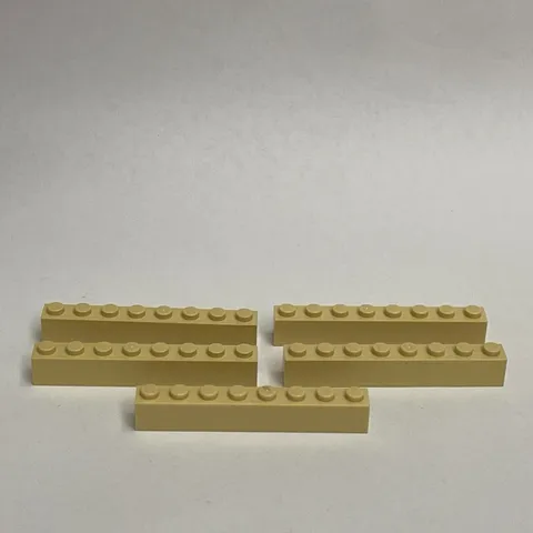 Lego 3008 Beige Replacement Add-on Pieces Parts Lot of 5