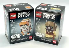 LEGO Brickheadz 40615 Tusken Raider & 40675 Clone Commander Cody Sealed NIB