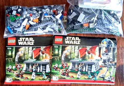 2009 Lego 8038 Star Wars The Battle of Endor Incomplete Set w/ Manuals
