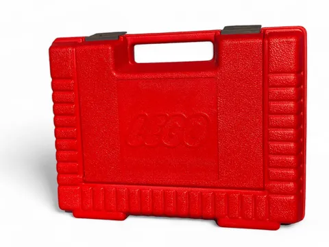 Lego Bin Plastic Storage Container Case Red Carry Box Vtg 1985 Plastic 13x9.5x3.