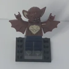 LEGO Brown Winged Bat Creature Minifigure Figure w/ Dark Blue Legs Plastic