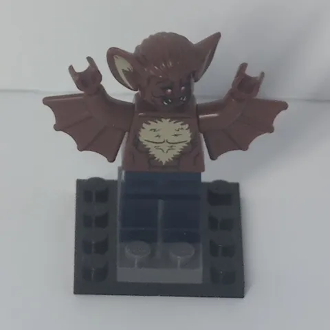 LEGO Brown Winged Bat Creature Minifigure Figure w/ Dark Blue Legs Plastic