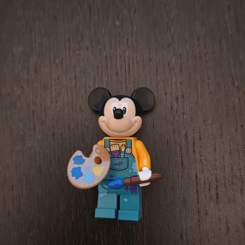 Lego Minifigure Disney Mickey Mouse Artist Painter 100 Years