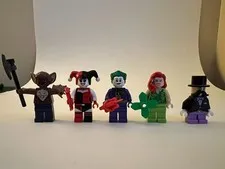 LEGO DC Super Villains Minifig Lot Joker Harley Quinn Poison Ivy Man-Bat Penguin