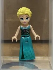 LEGO Minifigure - Disney Princess Elsa - Dark Turquoise Dress - No dp190 - QTY 1