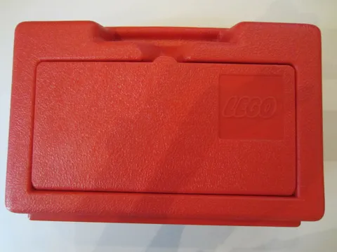 LEGO 1982 vintage Red Carrying Case Storage Bin Box 11" x 7.5" x 3.5"