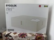 LEGO BYGGLEK Stackable Storage Box White 35x26x12cm Compatible with LEGO