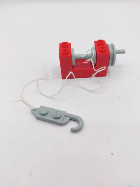 Lego Winch  and Hook 73037 Red Gray
