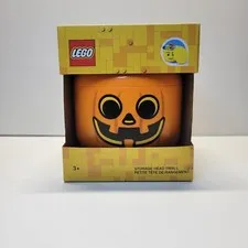 LEGO Pumpkin Jack O Lantern Storage Head Small Halloween