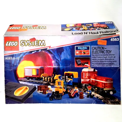 LEGO System 4563 Load N' Haul Railroad 9V Electric Train Set Boxed Untested