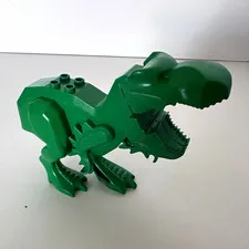 LEGO Green T-Rex Dinosaur Figure Part 30457 Dino Trap 6575 Vintage 1997
