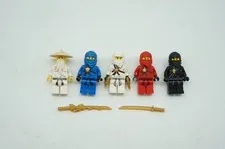 LEGO Ninjago Minifigure Lot Jay Zane Kai Cole Sensei Wu Authentic