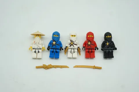 LEGO Ninjago Minifigure Lot Jay Zane Kai Cole Sensei Wu Authentic