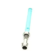 1x LEGO Minifigure Weapon Light Saber Chrome Silver Laser 4L Blue 30374 64567