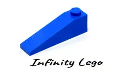 6 LEGO Blue Slope Brick 18° 1 x 4 (60477) - (6 Pieces)