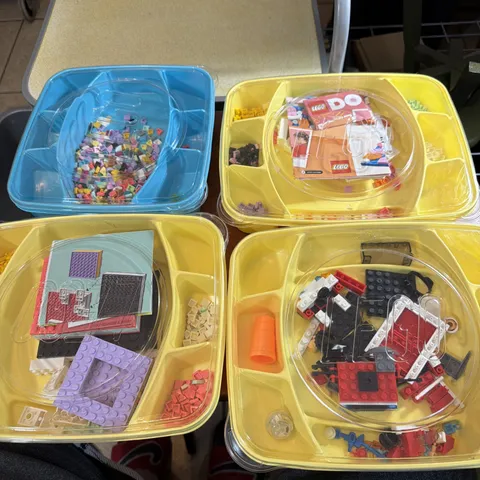 Lot Of 4 Lego Containers With Assorted Legos