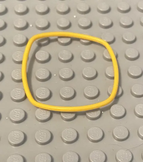 LEGO Yellow Rubber Band Large, Square Cross Section