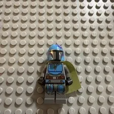 Lego Star Wars - Mandalorian Warrior Olive Green Cape Dark Azure 75267 (sw1080)