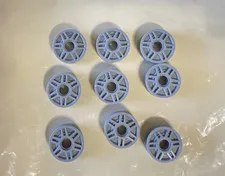 LEGO: 13971 Wheel 18mm D. x 8mm Deep Spokes with Inner Ring, Lot of 9