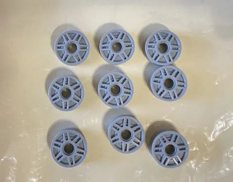 LEGO: 13971 Wheel 18mm D. x 8mm Deep Spokes with Inner Ring, Lot of 9