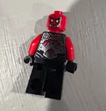 LEGO Minifigure Red & Black Character w/ Armor Torso, Printed Legs