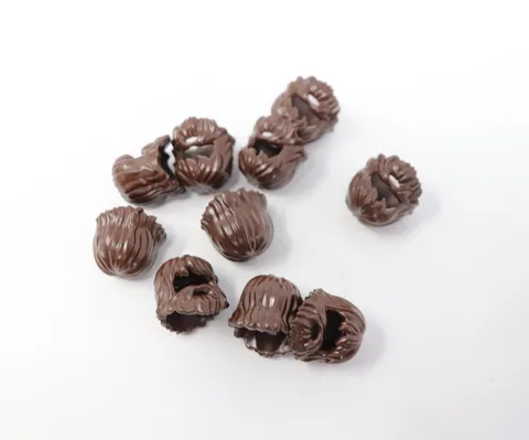 Lot of 10x LEGO® Dark Brown Shaggy Beard Minifigure Long Hair Mouth Hole 87999