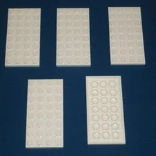 LEGO NEW 4x8 White Plate (5x) 303501 Brick 3035