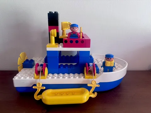 Vintage Rare HTF 80's Lego Duplo 2649 Sea Explorer Ferry Boat Ship- Missing Car