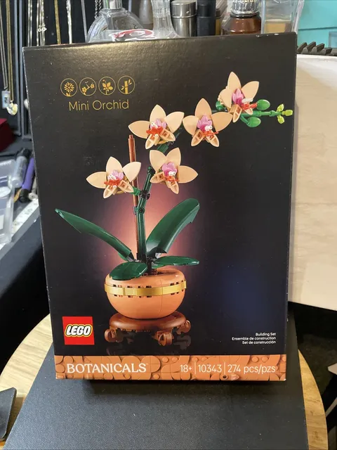 LEGO, Botanicals Mini Orchid Building Set, 10343, Indoor Home Decor