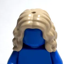 Lego - Minifigure Hair - Tan Blonde, Wavy, Long, Middle Part