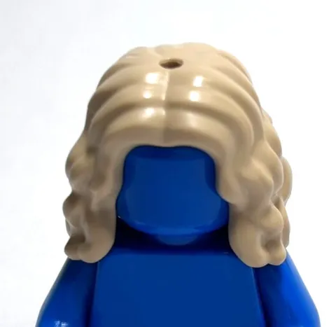 Lego - Minifigure Hair - Tan Blonde, Wavy, Long, Middle Part