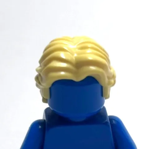 Lego - Minifigure Hair - Yellow Blonde, Wavy, Center Part