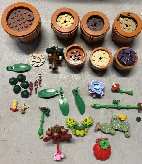 LEGO Botanicals 10329 Tiny Plants Incomplete Lot 7 Pots Plant Parts Genuine LEGO