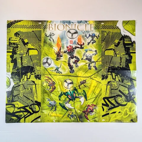LEGO Bionicle - One-Sided Poster - Green & Black With Bionicles Poster ONLY 2005