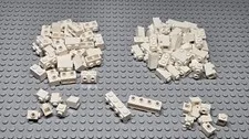 LEGO Lot of 95 White Modified Brick w/ Studs on Side 1x1 1x1x1 2/3 1x2 Headlight