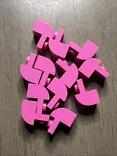 LEGO 6091 Dark Pink Slope, Curved 2 x 1 x 1 1/3 with Recessed Stud 12 Pieces