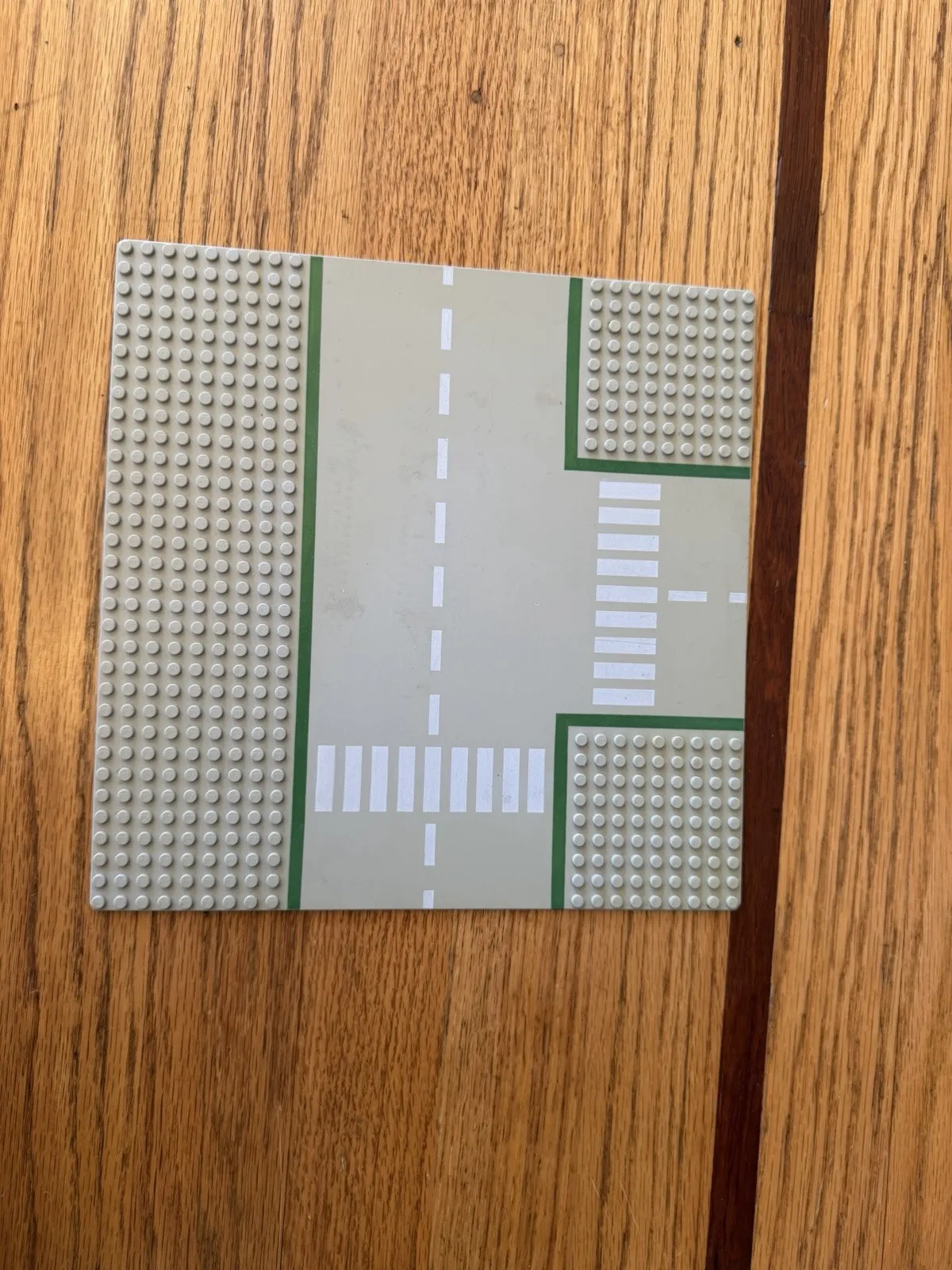 Vintage LEGO Baseplate Plate Road 32 x 32 7-Stud T-Intersection w/ Crosswalks 