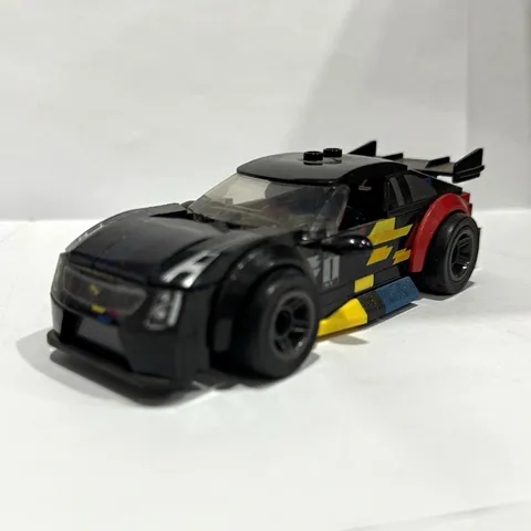 LEGO Hot Wheels Cadillac ATS-V.R Race Car Build w/ Driver Minifigure Printed