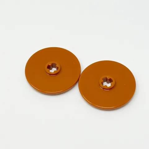 2723 LEGO Technic Parts Disk 3x3 DARK ORANGE (2)