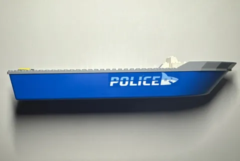 LEGO City Police Patrol Boat - HULL OF BOAT ONLY - With Stickers - #60277