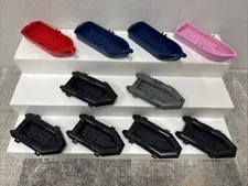LEGO 30086c01 Boat Rubber Raft 2551 Boat with Oarlocks Lot of 10 Black Pink Red